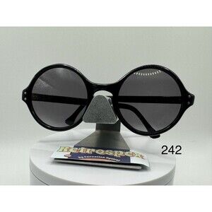 Vintage Refurbished Eyeglasses | Round Plastic Frame Grey Lenses Retro 1960’s